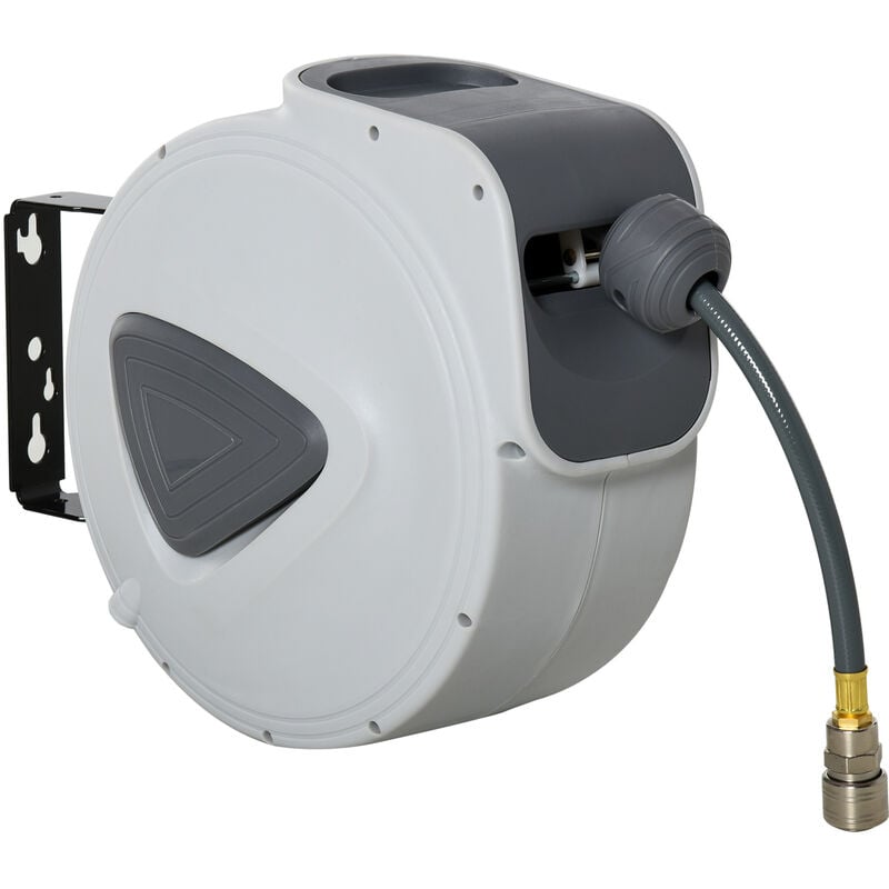 foto del prodotto durhand avvolgitubo automatico da parete professionale, tubo 10m attacco 1 4 