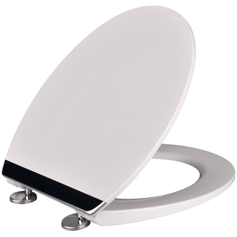 foto del prodotto duroplast white star sedile wc con cerniere regolabili, chiusura rapida, sistema di abbassamento lento, colore bianco