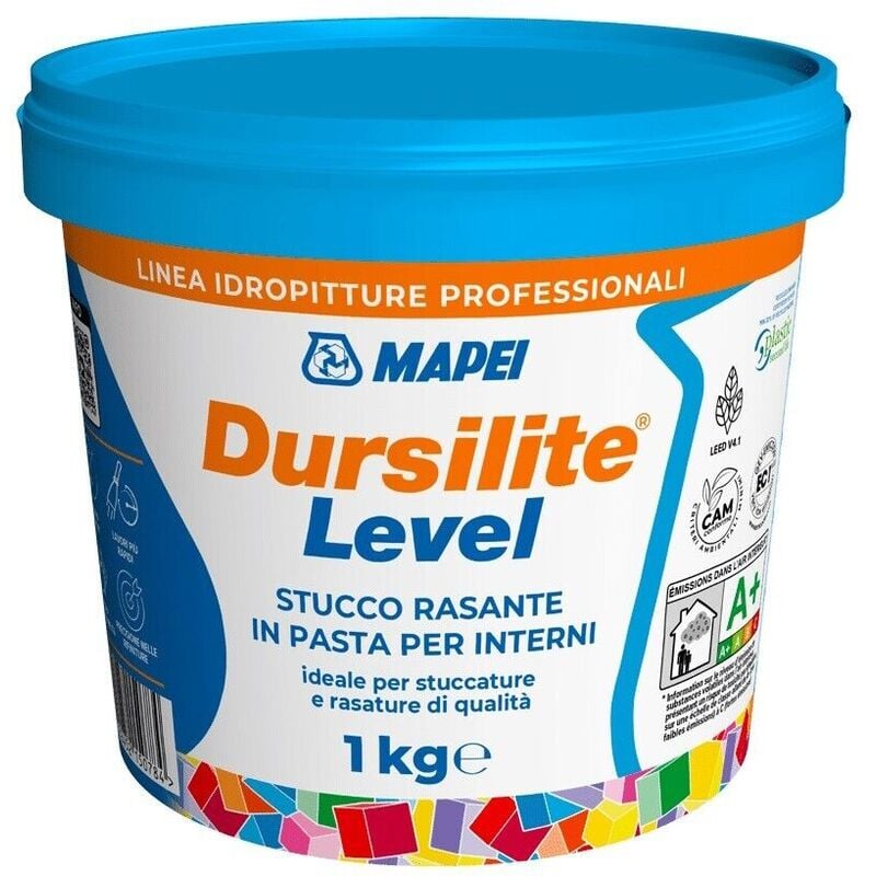 foto del prodotto dursilite level mapei stucco rasante in pasta per interni kg 1