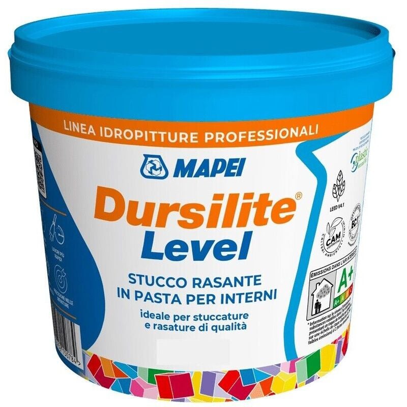 foto del prodotto dursilite level mapei stucco rasante in pasta per interni kg 18