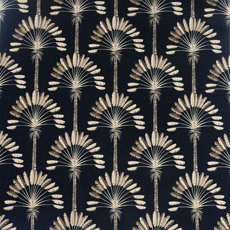 foto del prodotto dutch wallcoverings carta da parati palm palace nero e oro