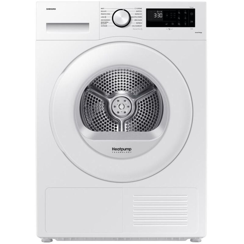foto del prodotto dv90cgc0a0teet asciugatrice crystal ecodry 9 kg classe a bianco samsung