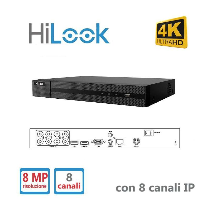 foto del prodotto dvr 8ch 8ip 8mp h.265 