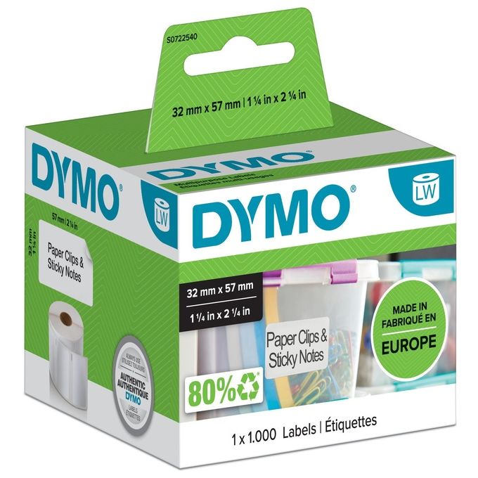 foto del prodotto dymo cf1000 etichette labelwriter 57x32mm bianco