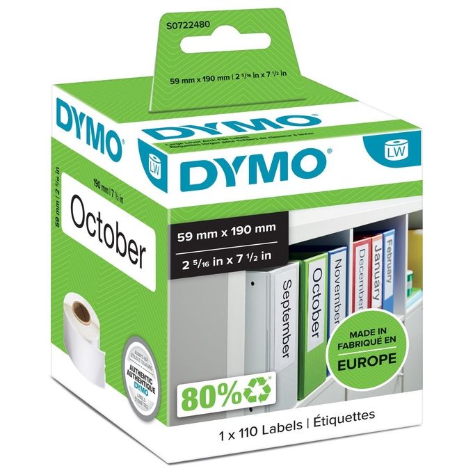 foto del prodotto dymo cf110 etichette labelwriter 59x190mm bianco