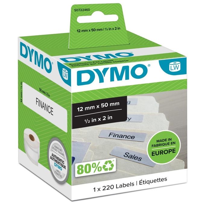 foto del prodotto dymo cf220 etichette labelwriter 50x12mm bianco