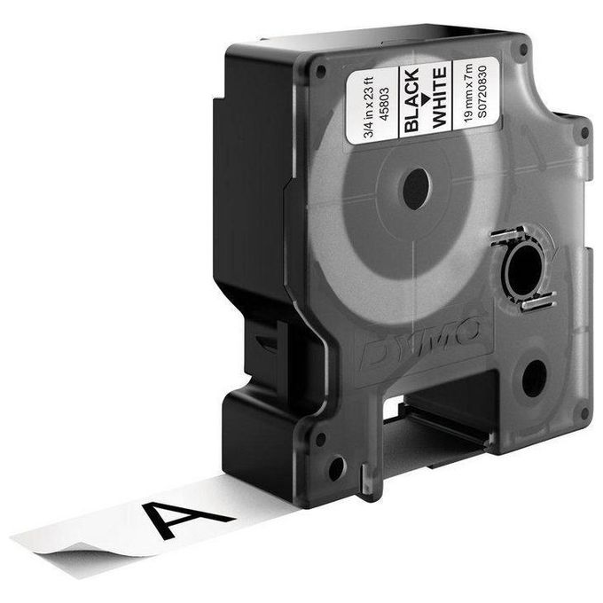 foto del prodotto dymo nastro d1 19mmx7m nero bianco