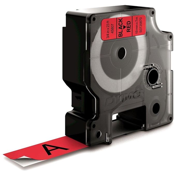 foto del prodotto dymo nastro d1 19mmx7m nero rosso
