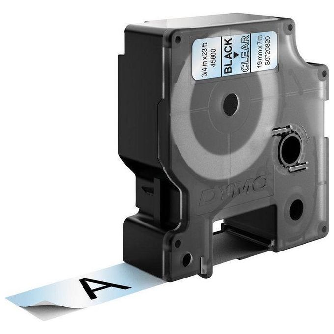 foto del prodotto dymo nastro d1 19mmx7m nero trasparente