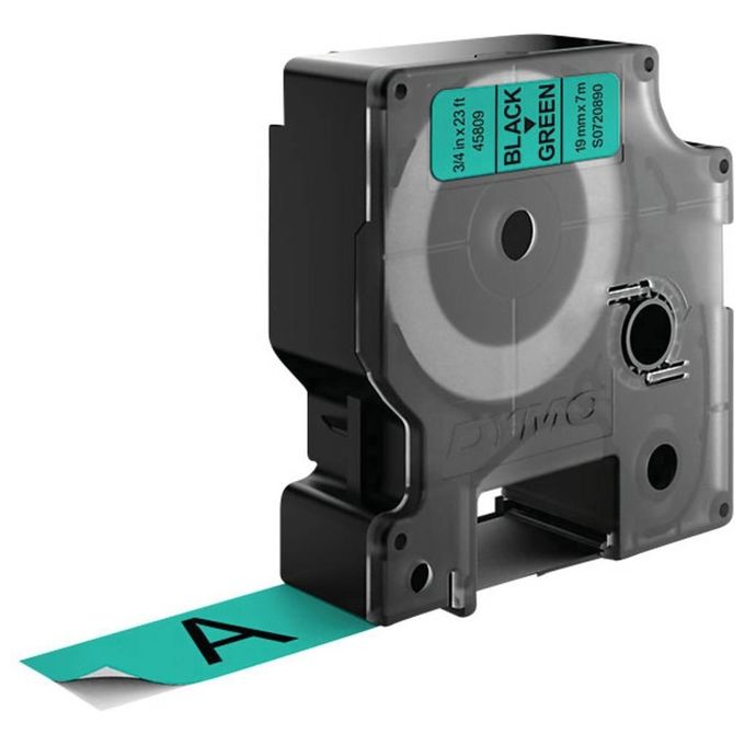 foto del prodotto dymo rhino 19mmx7mt nero verde