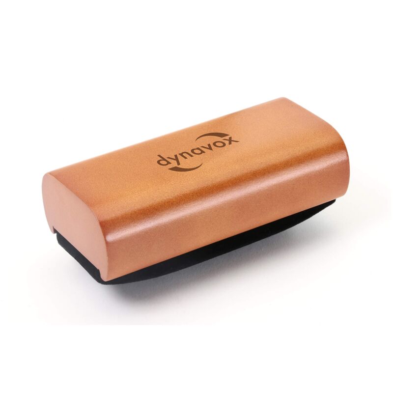 foto del prodotto dynavox sp120 spazzola in velluto per la pulizia dei vinili, con finitura in legno