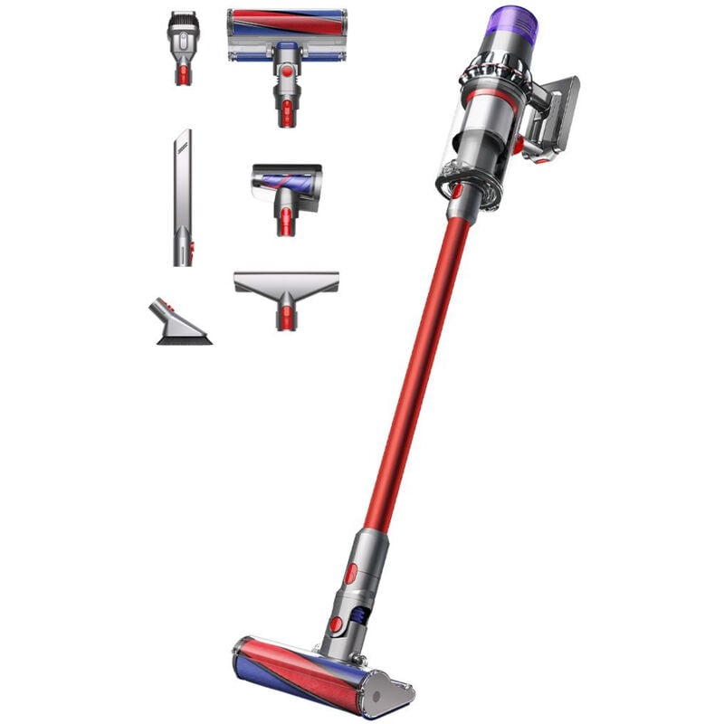 foto del prodotto dyson v11 fluffy aspirapolvere senza filo nichel rosso senza sacchetto