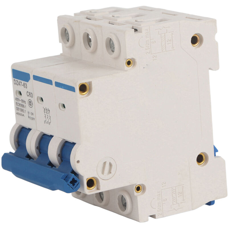 foto del prodotto dz47 63 interruttore automatico differenziale per corrente differenziale 3 poli 63 a 220 380 v eosnow