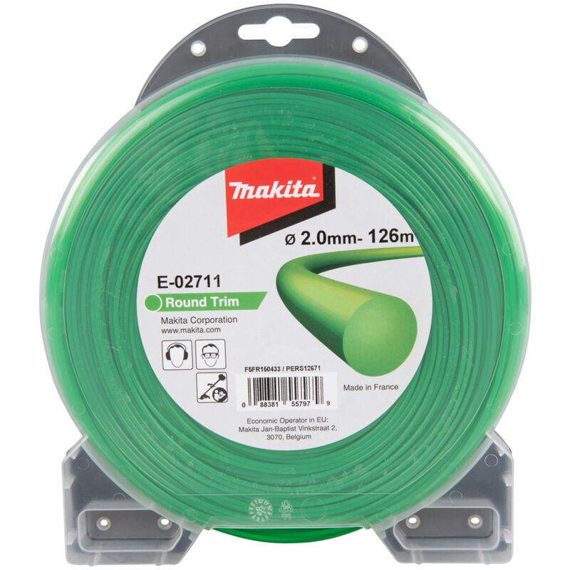 foto del prodotto e 02711 filo verde tondo nylon decespugliatore tagliabordi 2,0mmx126m makita