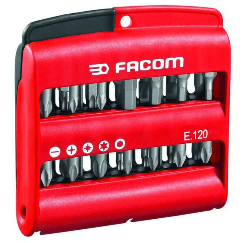 foto del prodotto e.120pb kit inserti 28 parti croce phillips, croce pozidriv, brugola interna, esalobo interno tx - facom