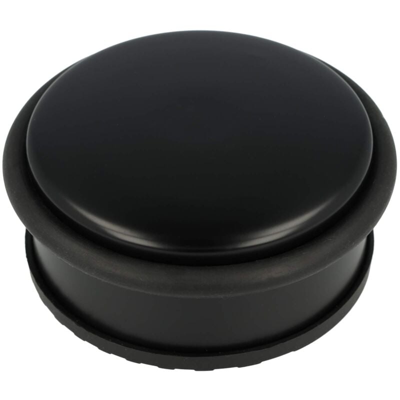 foto del prodotto e 19002 00 fermaporta rotondo in acciaio inossidabile, adatto alle porte e antiscivolo, 10 x 4 cm, 1200 g, nero westcott