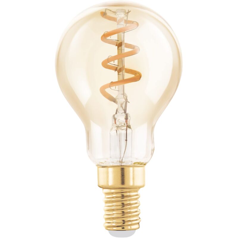 foto del prodotto e14 led dimmerabile, lampadina a spirale, illuminazione retr a vintage color ambra, 4 watt equivalente a 15 watt , 145 lumen, bianco caldo, 2000k,