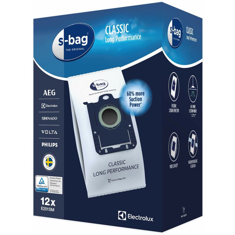 foto del prodotto e201sm sacchetto per aspirapolvere, bianco electrolux