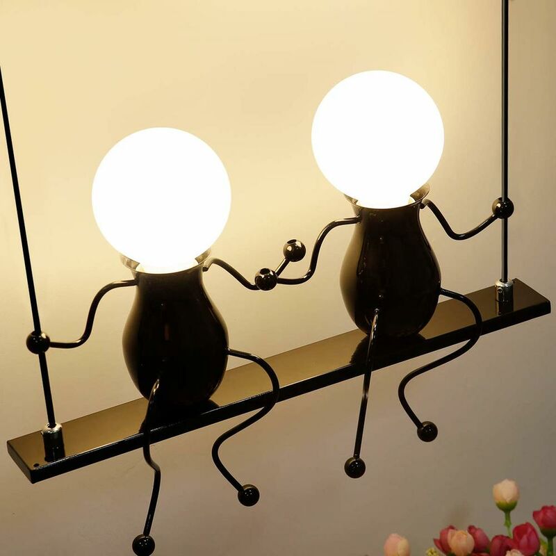 foto del prodotto e27 lampada da parete retr 2 luci lampada a muro per interni progettare humanoode per corridoio camera da letto scala nero