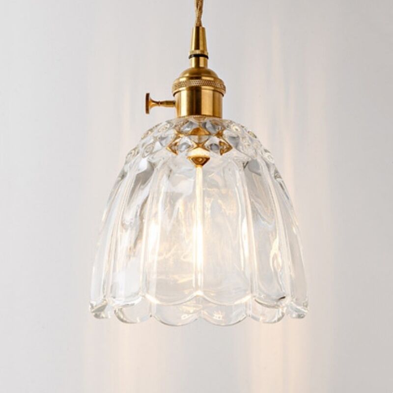 foto del prodotto e27 lampade a sospensione vintage lampadario da soffitto art d eco plafoniera vetro metallo 15cm