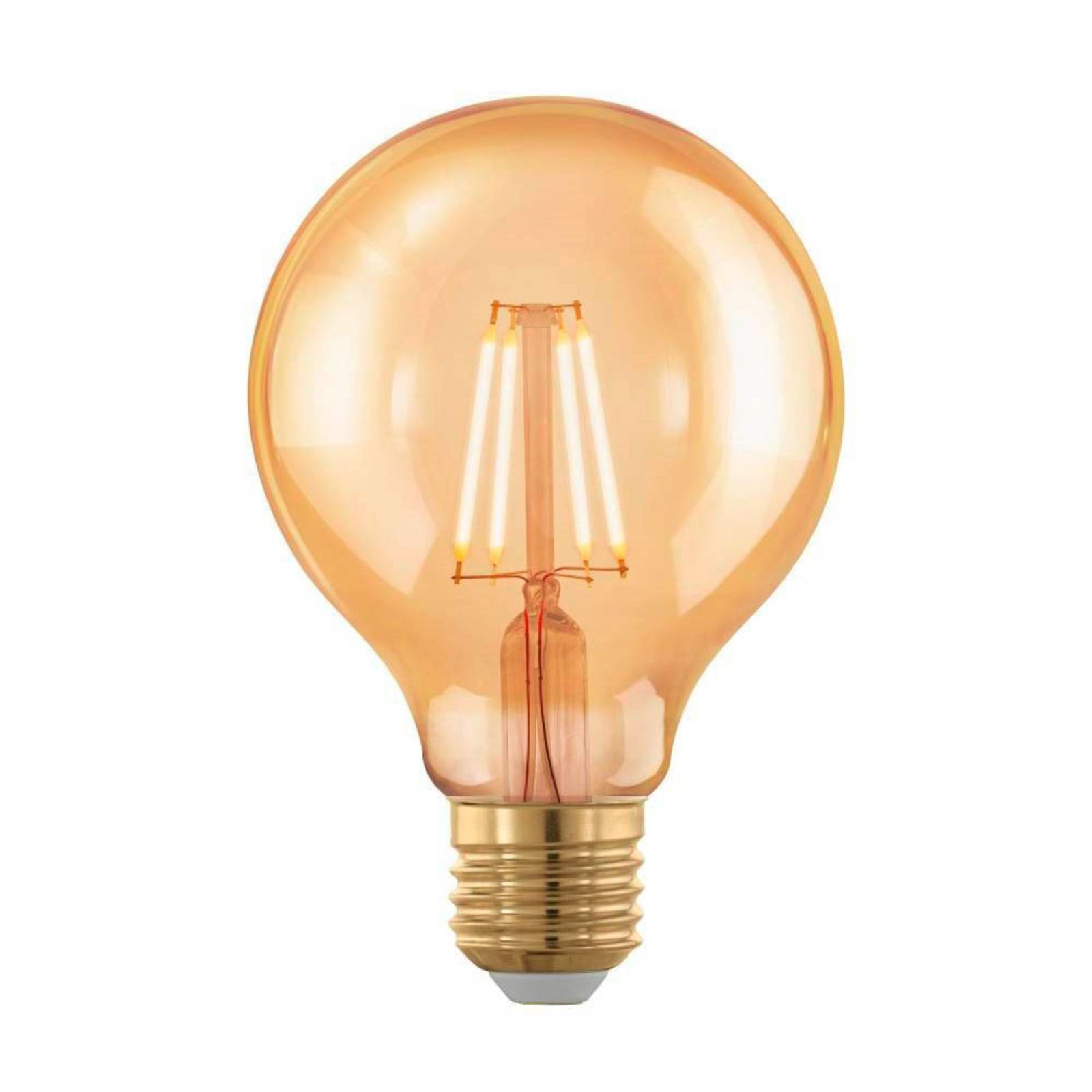 foto del prodotto e27 led dimmerabile, lampadina dorata vintage a globo per illuminazione retr , 4 watt equivalente a 28 watt , 300 lumen, luce bianco caldo, 1700k,