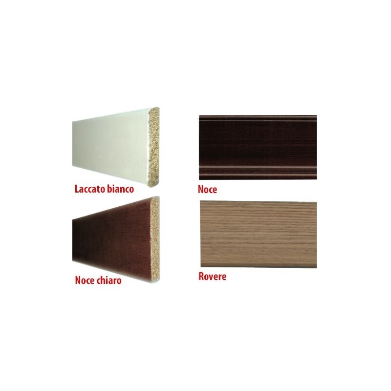 foto del prodotto eac 24 mt di battiscopa in legno con piedino finitura rovere 70x8 mm