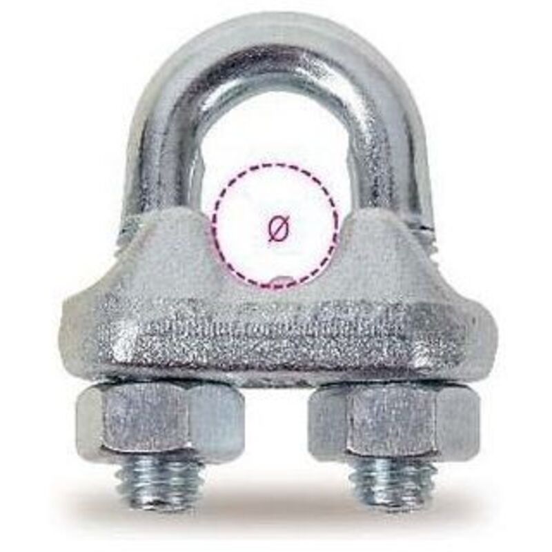 foto del prodotto eac - 6 pezzi morsetto a cavallotto zincato filetto 6 mm ø interno 1/4' morsetti