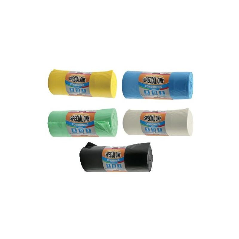 foto del prodotto eac buste saccetti pattumiera raccolta differenziata rifiuti 70x110 v colori 21714v verde 25762 