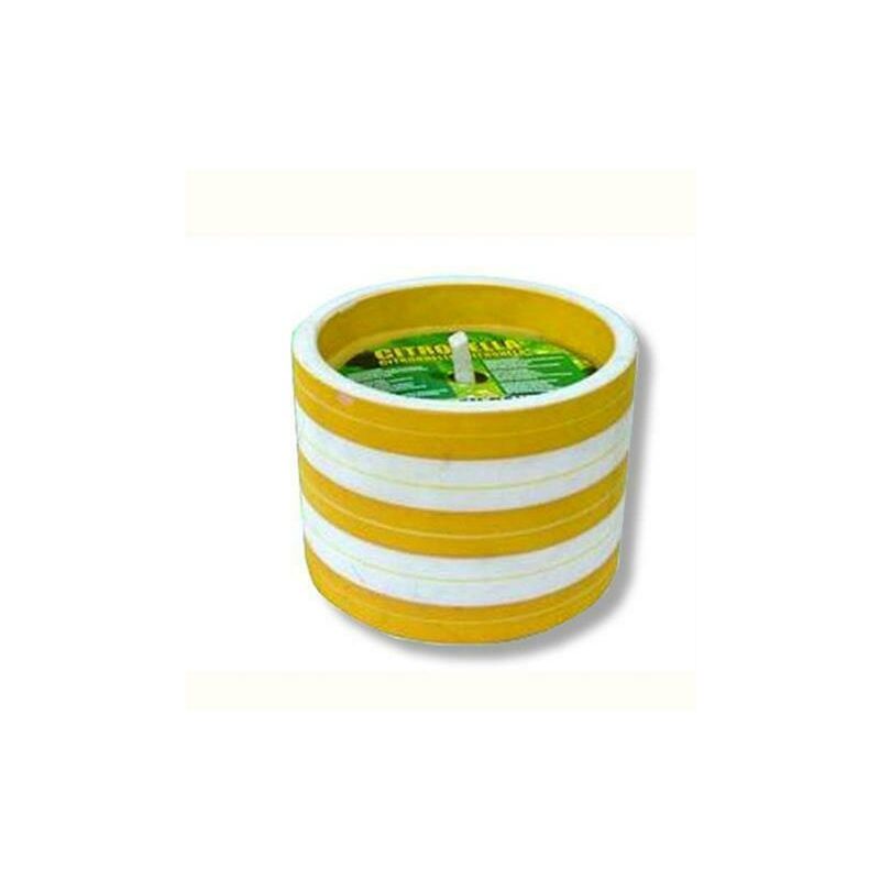 foto del prodotto eac candela cero citronella in coccio 10 x h8 vasetto decorato 51141 