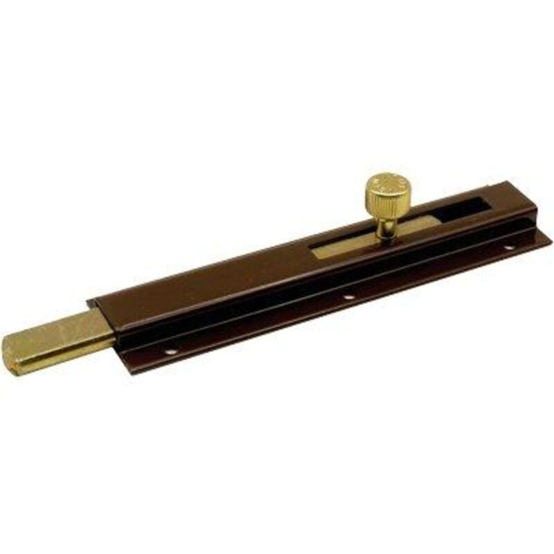 foto del prodotto eac catenaccio verticale ricoperto a fissare 34 ibfm vern. marrone piastra larga mm 40 mm 6x16 cm 25 10 pezzi