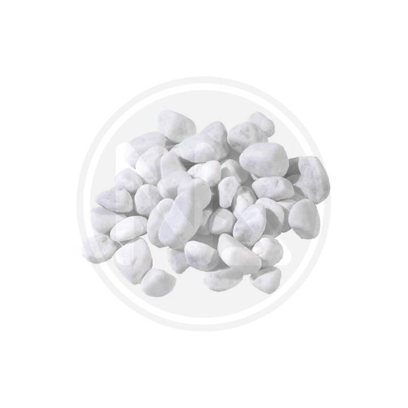 foto del prodotto eac ciottoli in marmo bianco di carrara per giardino kg. 25 dimensioni 7 15 piccoli