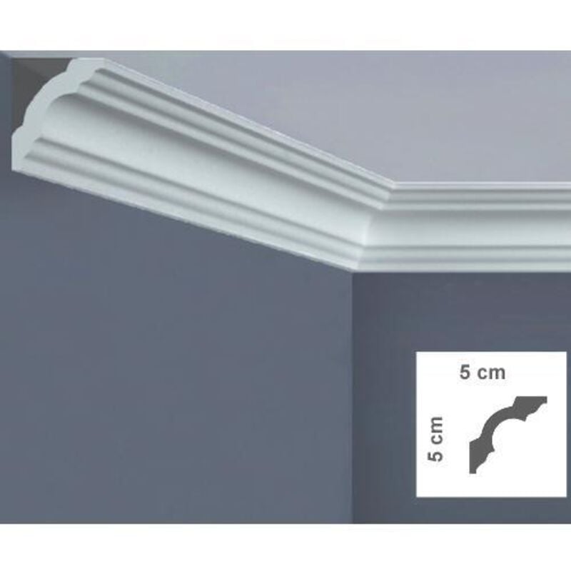 foto del prodotto eac - cornice soffitto polistirene mm 50x50 2mt '''b 750 bovelacci'''