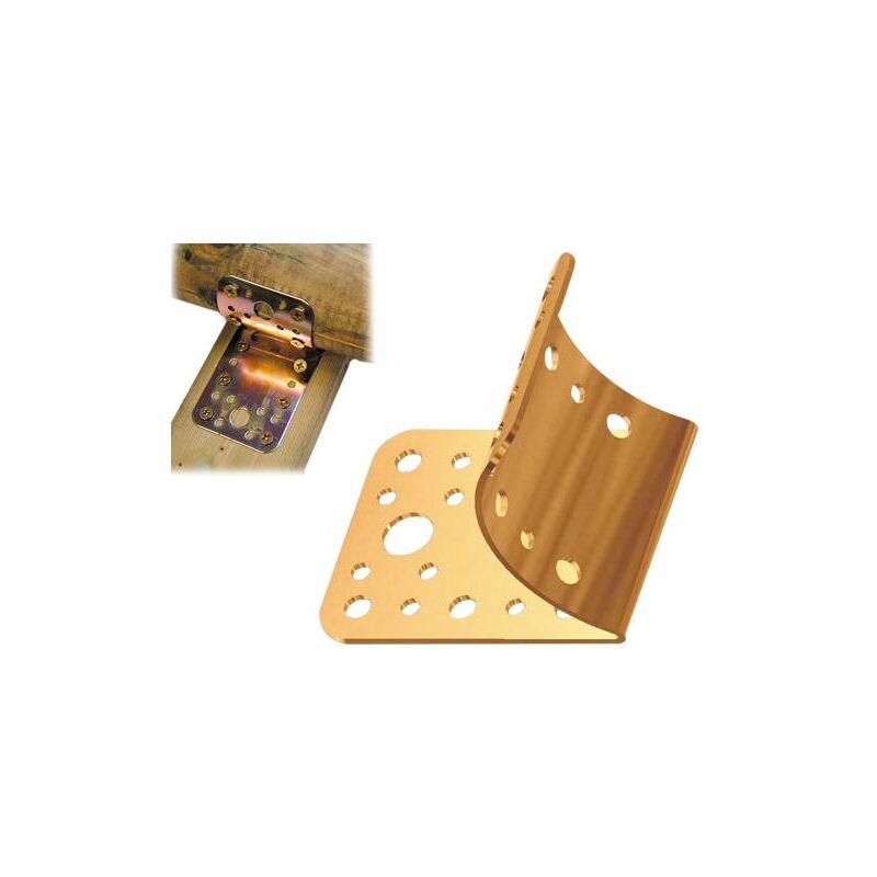 foto del prodotto eac giunzione gazebo 90 tondo traverso piano 939 zincata gialla palo mm 80 100 s.mm 2,0 mm 65x85x85