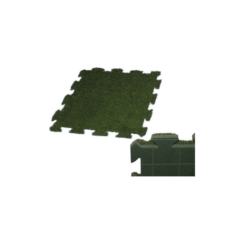 foto del prodotto eac mattonelle tappeti tappeto erba sintetica verde cm.50x50 4 pezzi 1mq
