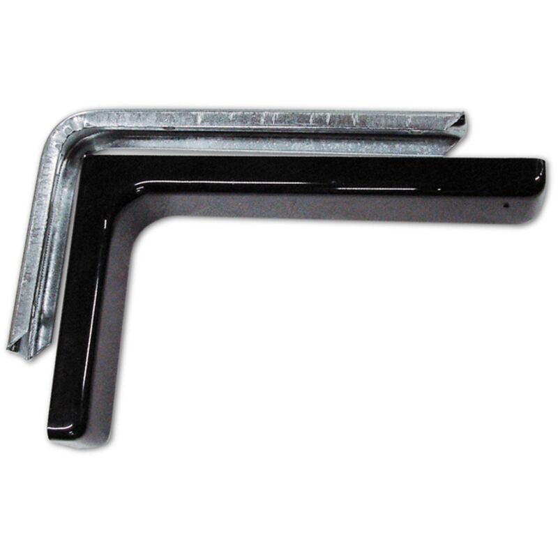 foto del prodotto eac mensola per arredamento con carter in pvc colore nero misura 12 cm 2pz