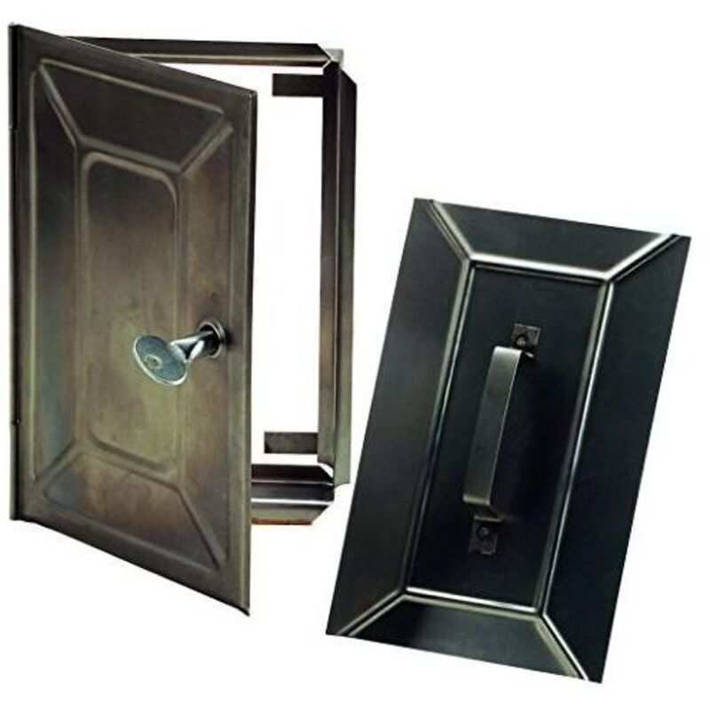 foto del prodotto eac - portina per camino doppia con chiavi inox mm.155x235