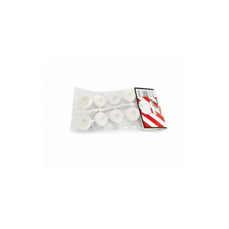 foto del prodotto eac sottosedia in gomma con chiodi d 25 mm bianco blister confezione 8 pezzi 15001 