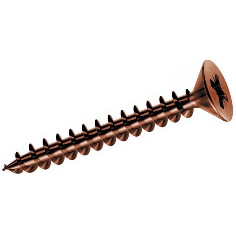 foto del prodotto eac - viti per truciolare testa piana tsp cr bronzate 4 x 60 mm confezione 200 pz