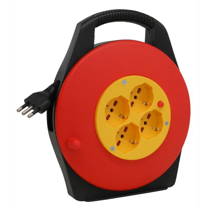 foto del prodotto eacommerce avvolgicavo elettrico cavo da 10 metri spina 16a 4 prese 10 16a schuko 10 metri
