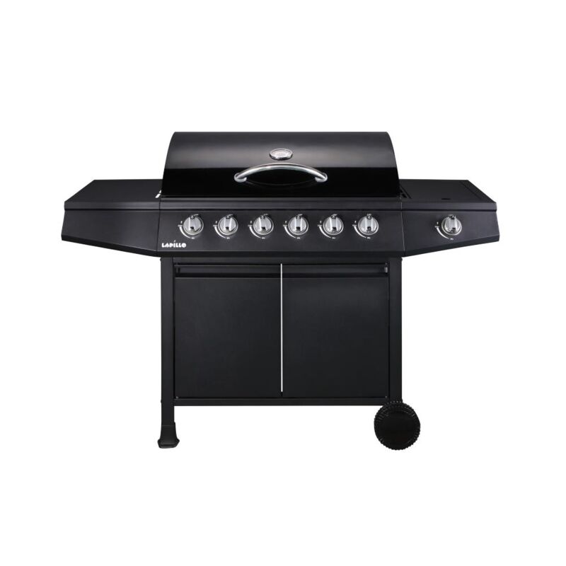 foto del prodotto eacommerce barbecue a gas 6 fuochi bruciatore laterale con termometro 137,5x55,5x110h cm