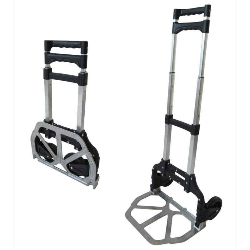 foto del prodotto eacommerce carrello portatutto pieghevole in alluminio portata 70 kg portapacchi leggero