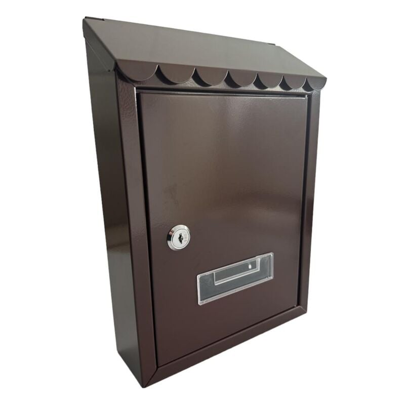 foto del prodotto eacommerce cassetta postale per esterno da parete con serratura 300x210x7 cm colore marrone colore marrone
