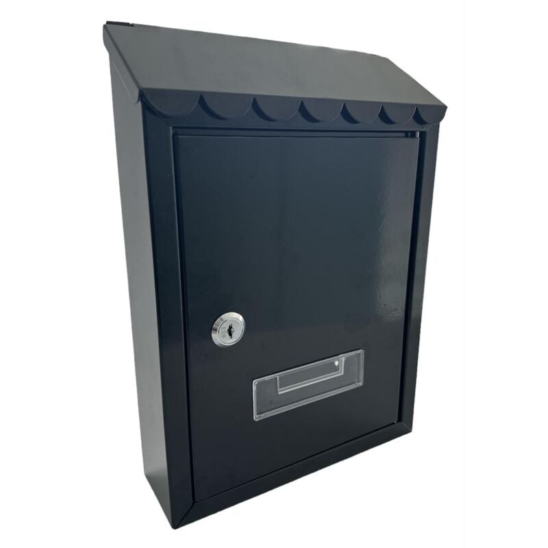 foto del prodotto eacommerce cassetta postale per esterno da parete con serratura 300x210x7 cm colore nero colore nero