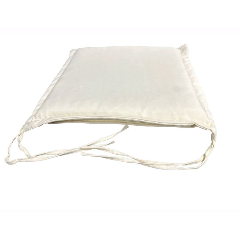 foto del prodotto eacommerce cuscino per sedia con volant antimacchia idrorepellente sfoderabile 43x43 cm