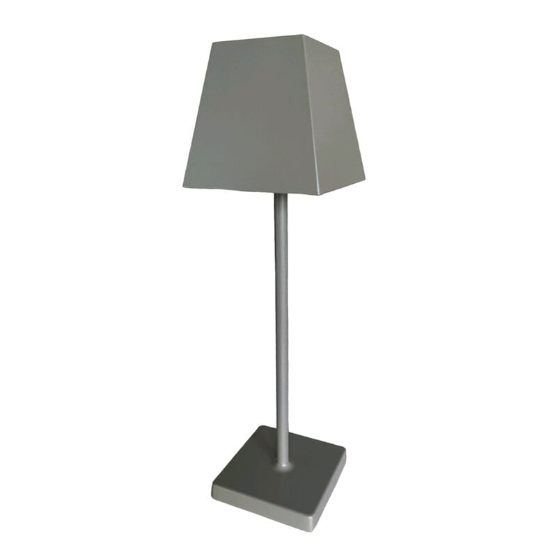foto del prodotto eacommerce lampada da tavolo dimmerabile senza fili luce calda quadra colore tortora