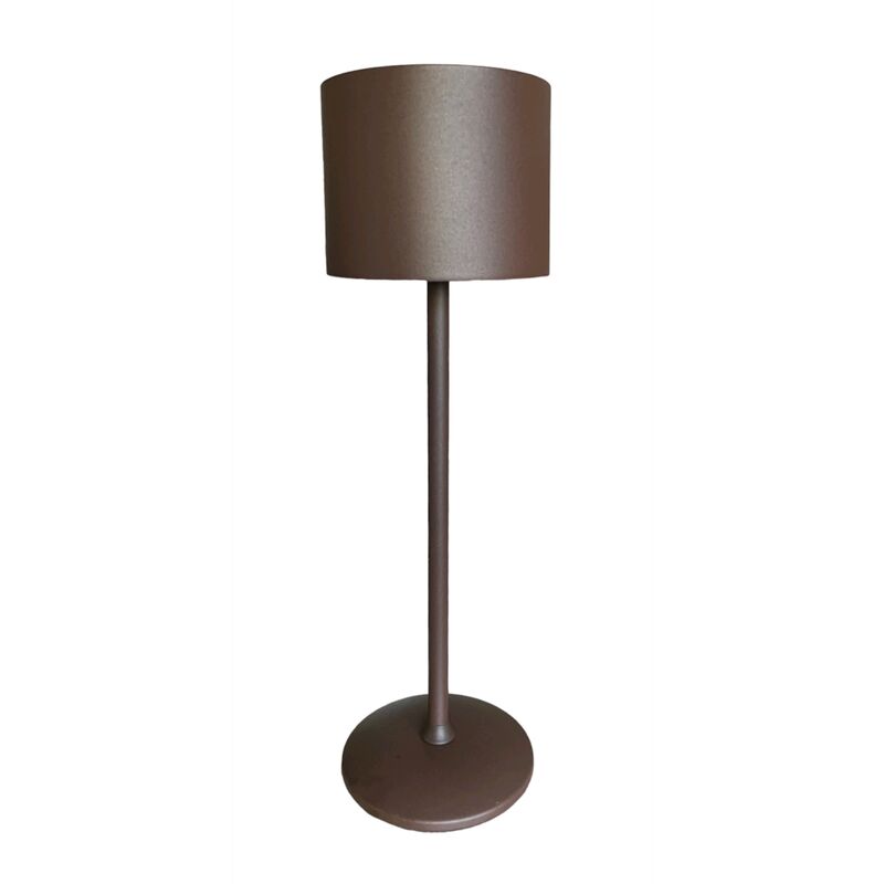 foto del prodotto eacommerce lampada da tavolo dimmerabile senza fili luce calda tonda colore corten