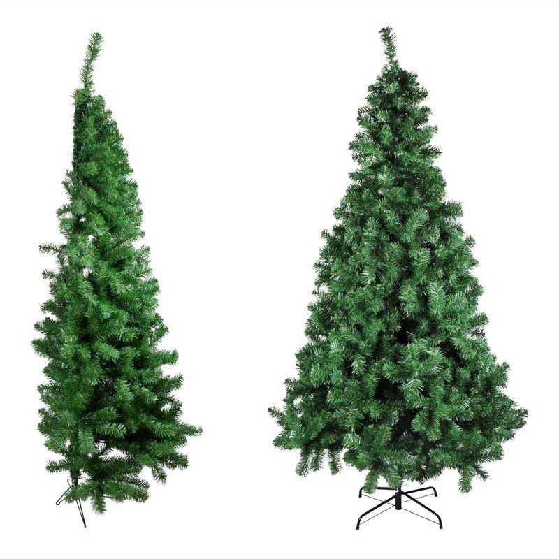 foto del prodotto eacommerce mezzo albero di natale da parete rami in pvc apertura ad ombrello 180 cm 466 rami f4854