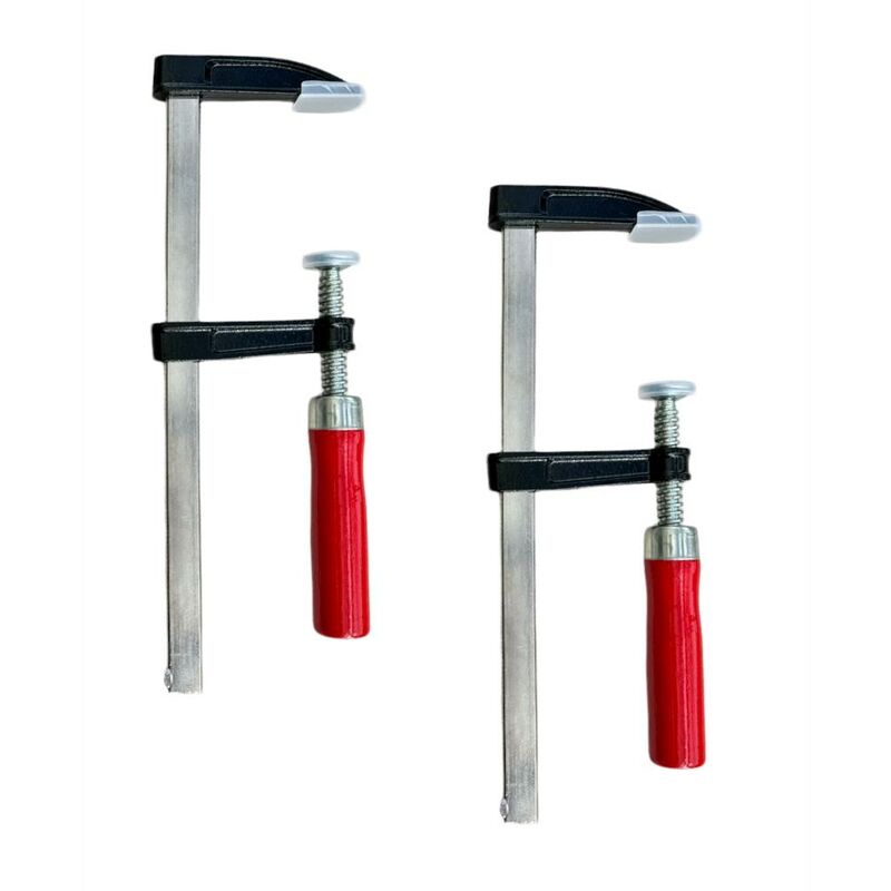 foto del prodotto eacommerce morsetto a f strettoio a vite stringente per legno 150x50 mm conf. 2 pezzi 150x50 mm