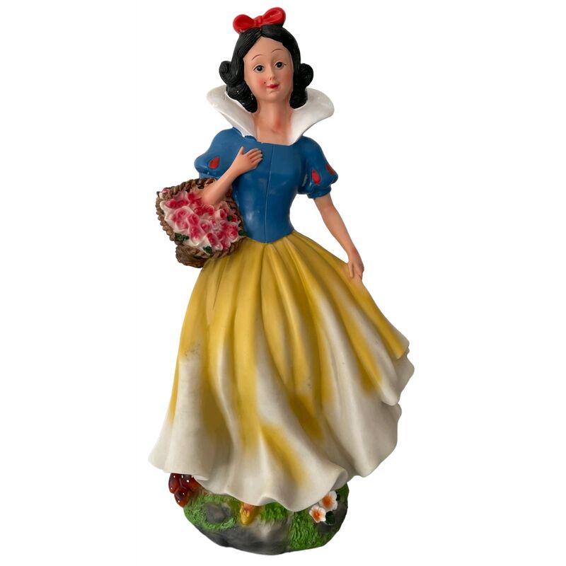 foto del prodotto eacommerce nano da giardino in poliresina altezza 44 cm statuetta gnomo per esterno biancaneve biancaneve
