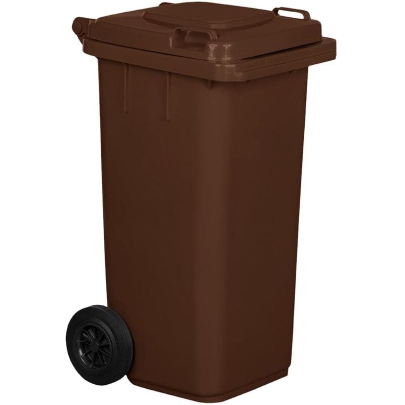 foto del prodotto eacommerce pattumiera bidone portarifiuti per raccolta differenziata 120 litri colore marrone colore marrone 120 litri